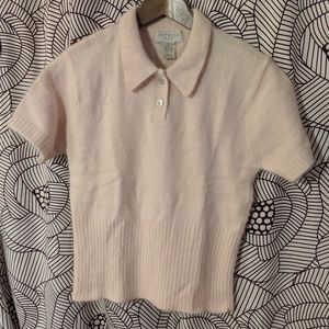 the sweetest 70% angora short sleeve sweater